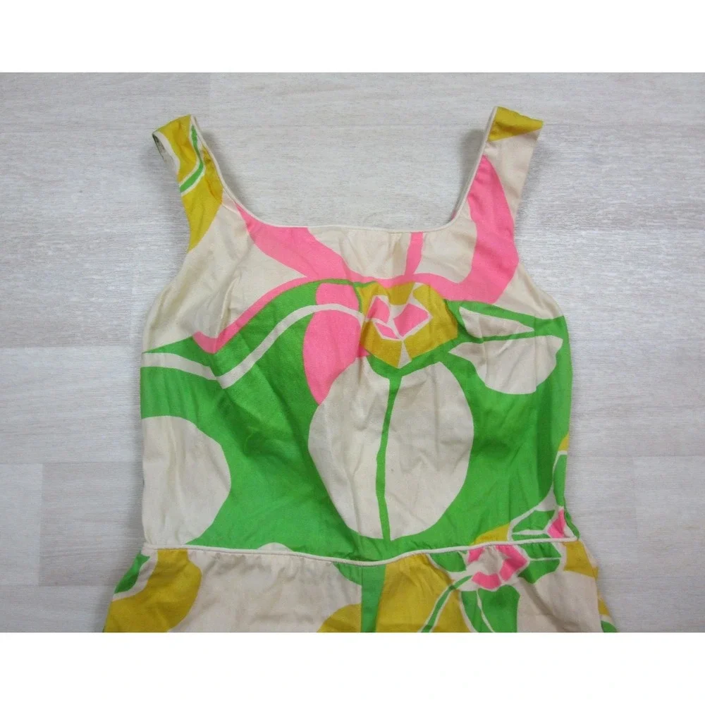 Vintage 60s Sandcastle Swimsuit Size (10) Mod Groovy Hippy Playsuit